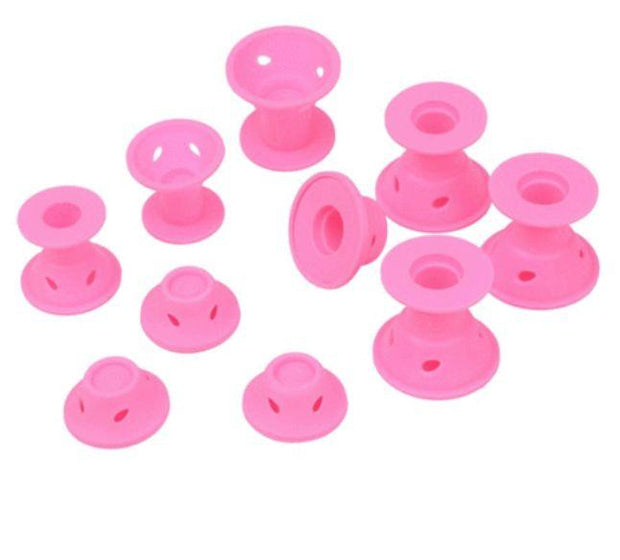SILICONE, NO-HEAT HAIR CURLERS