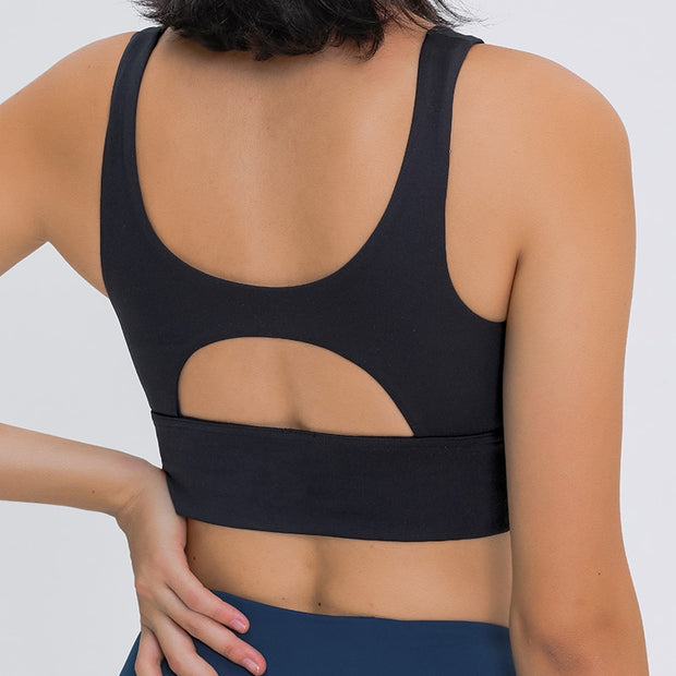 Sexy Back Cutout Full Coverage Fitness Bra