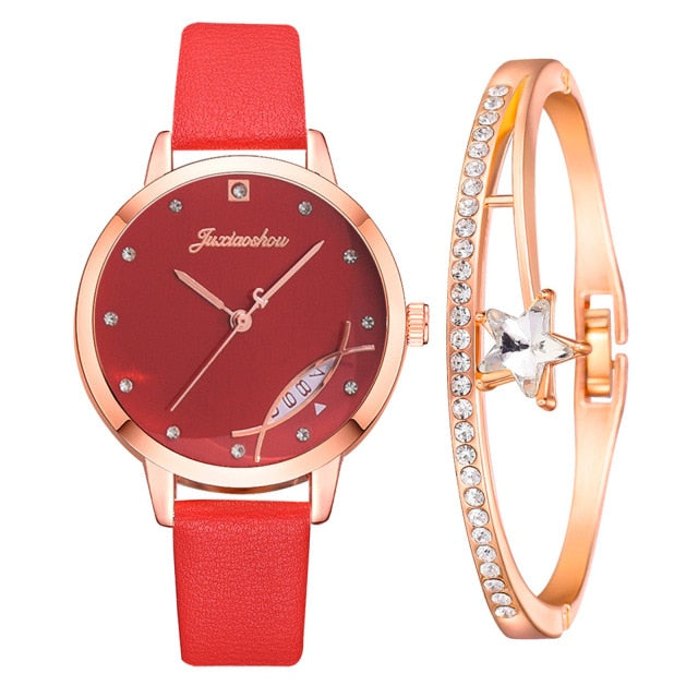 Luxury Quartz Wrist Watch Bracelet Set
