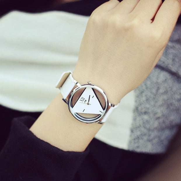 Unique Hollowed-out Triangular Fashion Watch